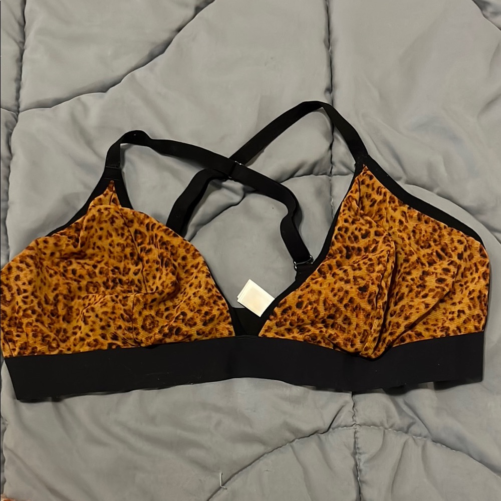 Old Navy Brown and Black Leopard Print Bra